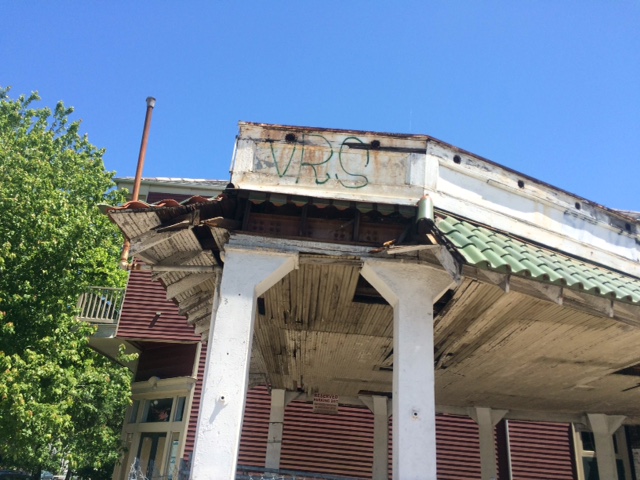 graffiti and decay of building